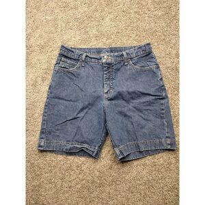 Vintage 90's Lee Rider Womens SZ12 M Shorts Light Blue High Waisted Denim Shorts